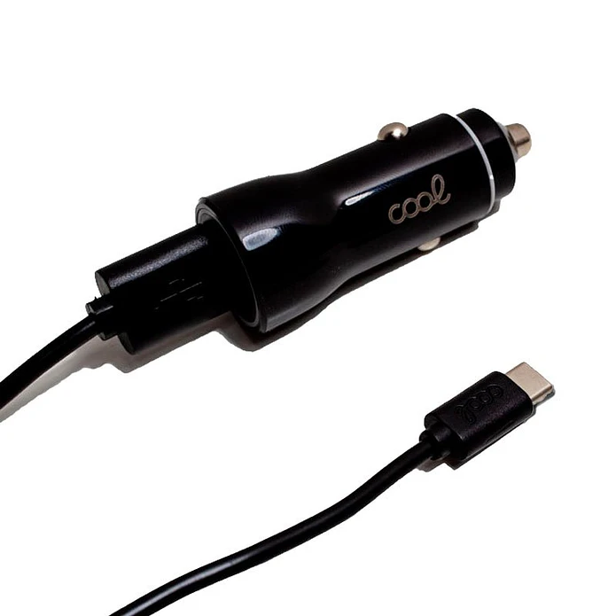 2x USB 2.4A Car Charger with USB-C Cable (Black) 4