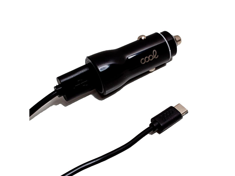 2 cargadores de coche USB 2,4 A con cable USB-C (negro) 4