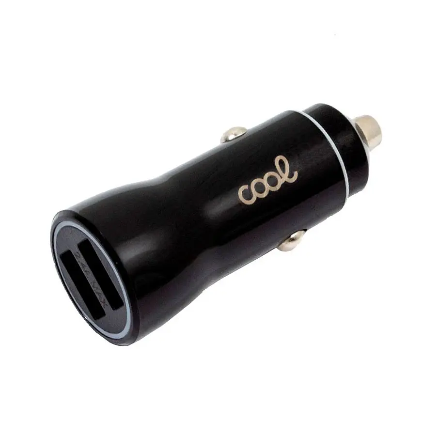 Cargador de Coche para iPhone/iPad 2x USB (Negro) 4