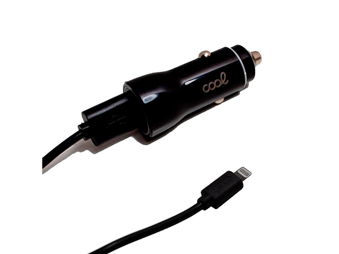 Cargador de Coche para iPhone/iPad 2x USB (Negro) 5