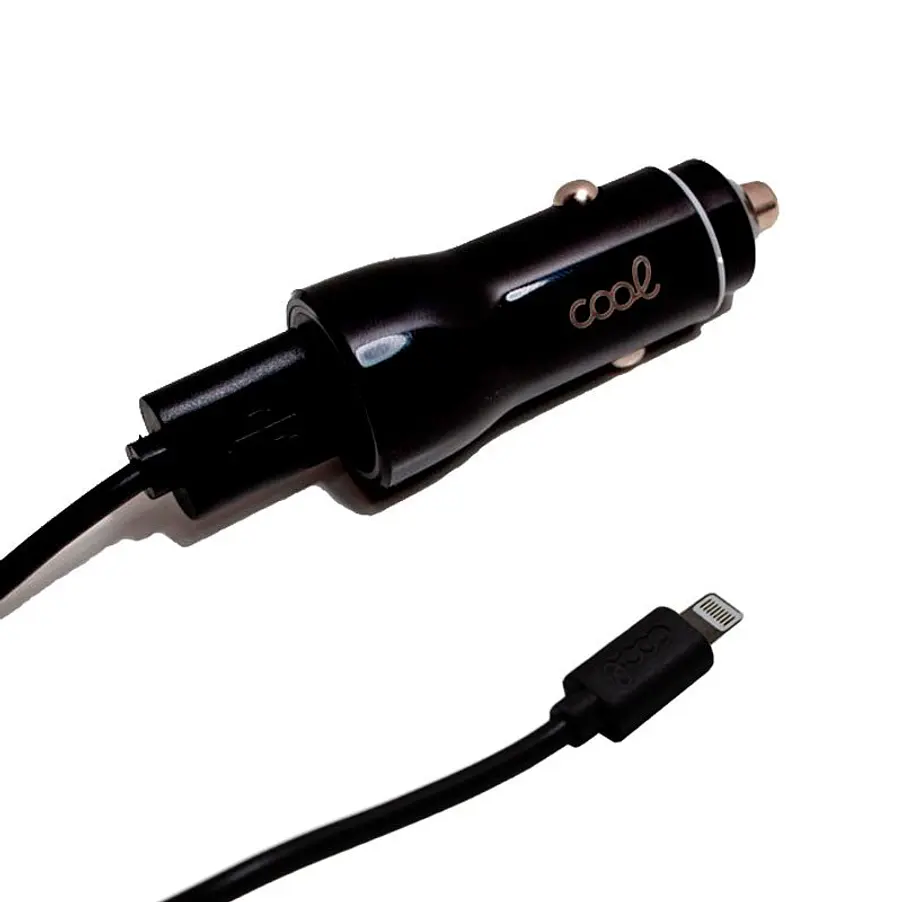 Cargador de Coche para iPhone/iPad 2x USB (Negro) 5