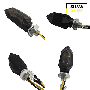 Small Motorcycle LED Turn Signals - (4 Units)