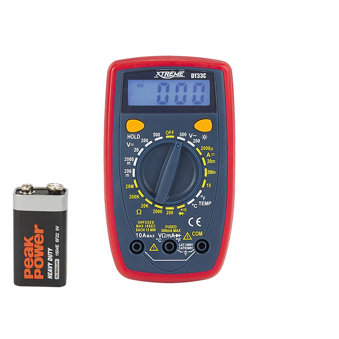 Multímetro Digital 500V c/ Sonda de Temperatura DT33C UNI-T 1