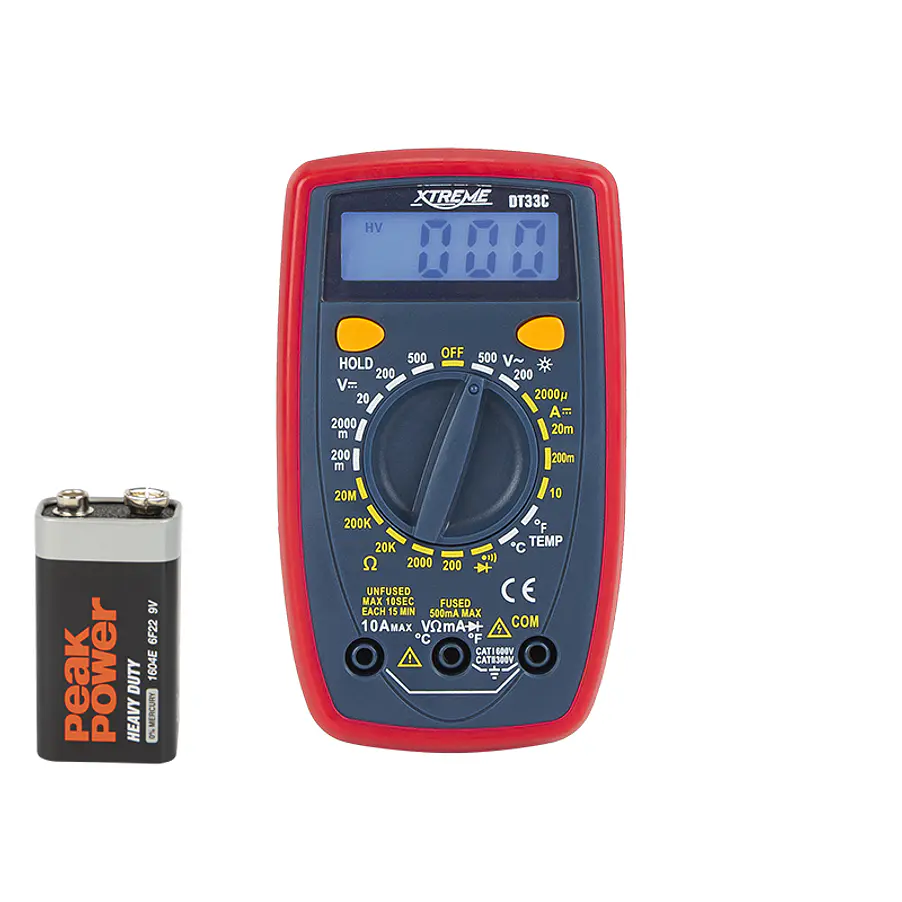 500V Digital Multimeter w/ Temperature Probe DT33C UNI-T 1