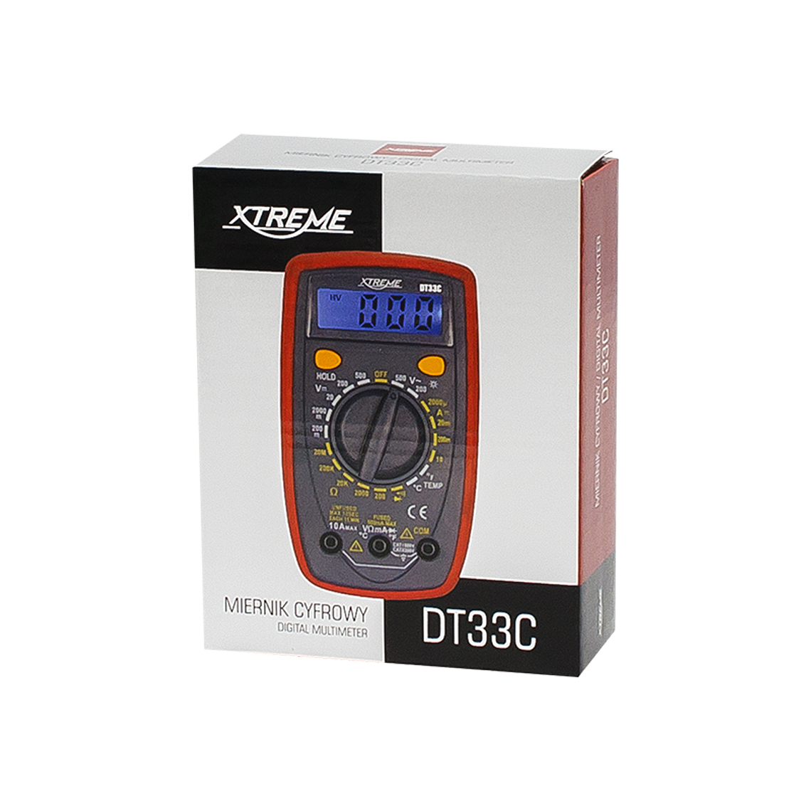 Multímetro Digital 500V c/ Sonda de Temperatura DT33C UNI-T 8