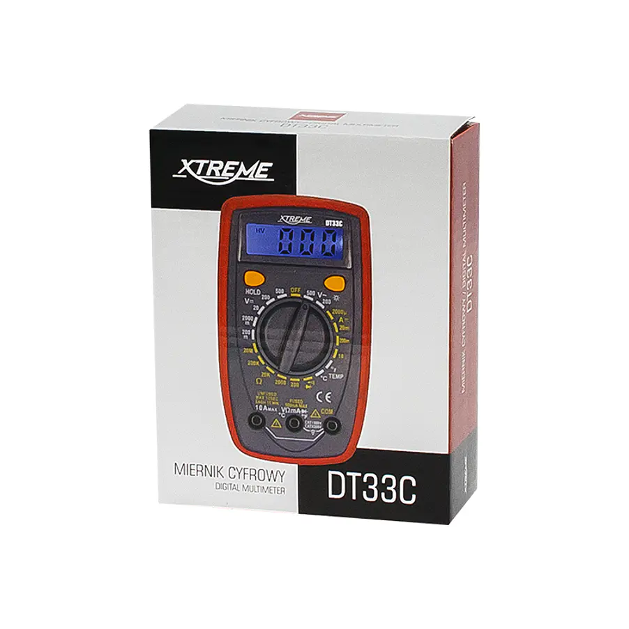 500V Digital Multimeter w/ Temperature Probe DT33C UNI-T 8