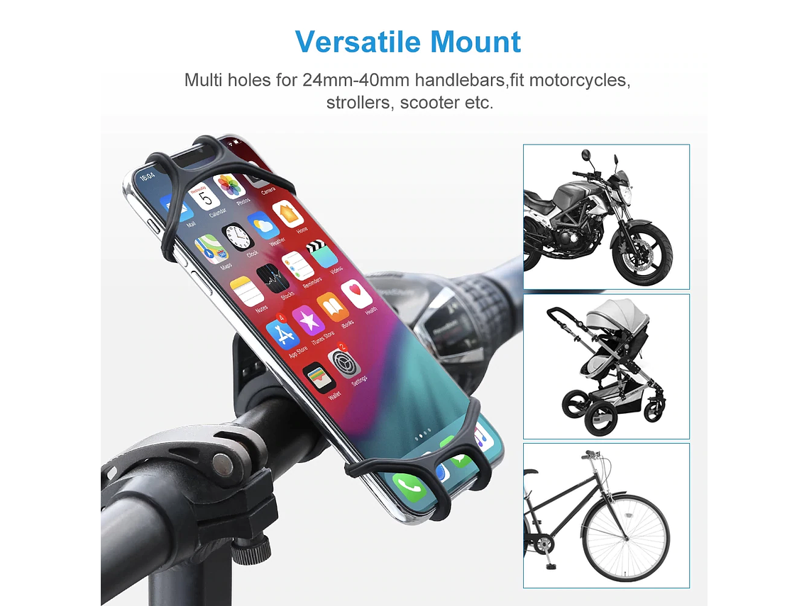 Flexible Cell Phone Holder for Motorcycle/Bicycle/Scooter 3