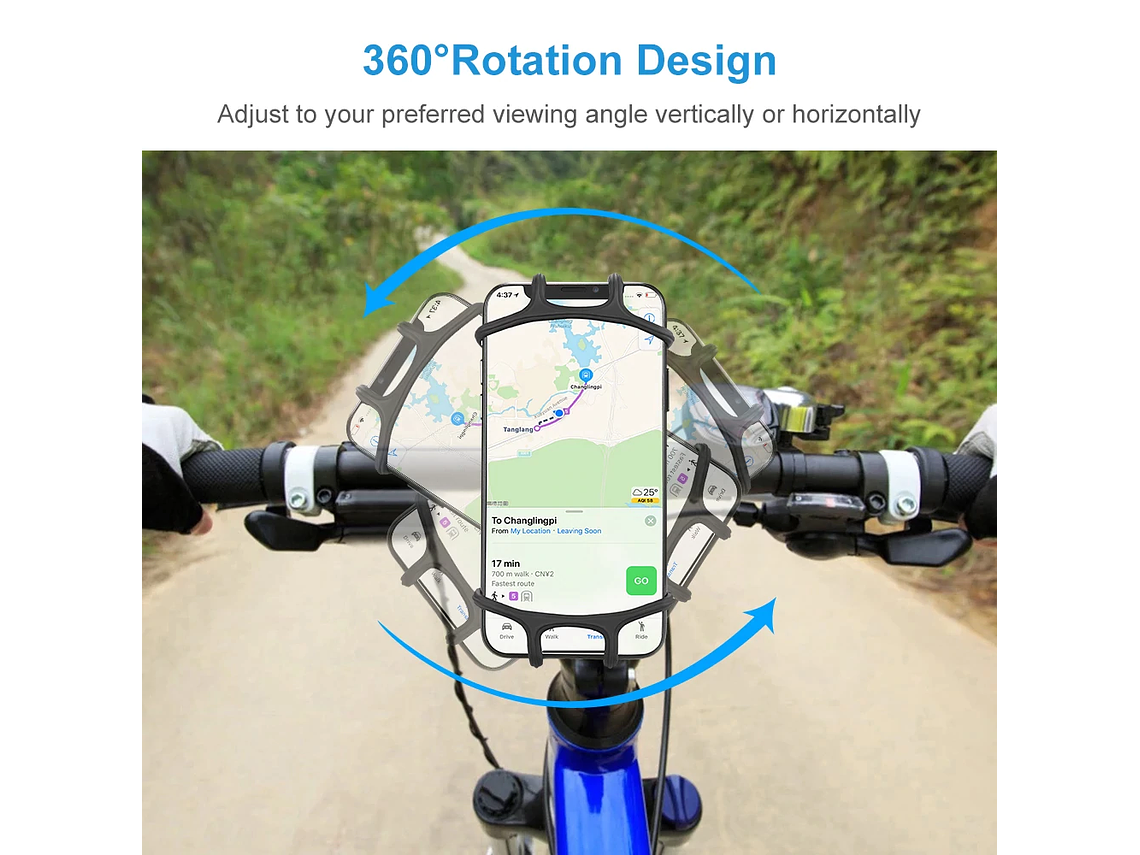 Flexible Cell Phone Holder for Motorcycle/Bicycle/Scooter 5