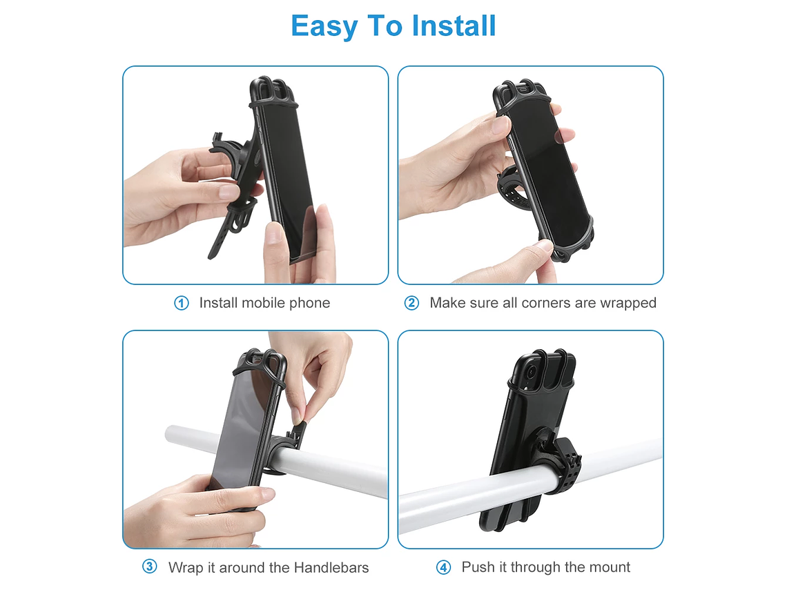 Flexible Cell Phone Holder for Motorcycle/Bicycle/Scooter 6