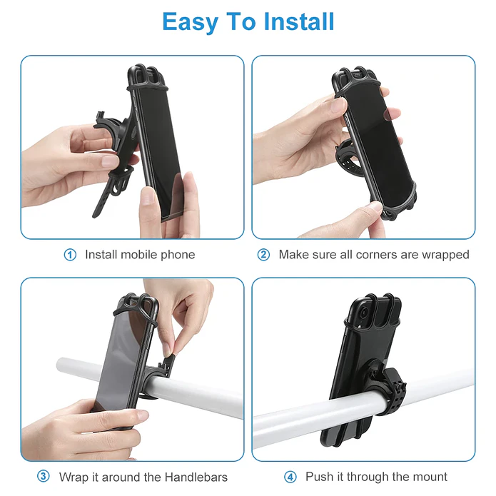 Suporte de Telemóvel Flexível para Mota/ Bicicleta / Trotinete 6