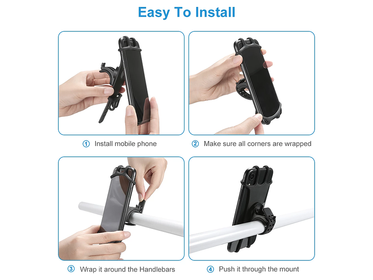 Flexible Cell Phone Holder for Motorcycle/Bicycle/Scooter 6