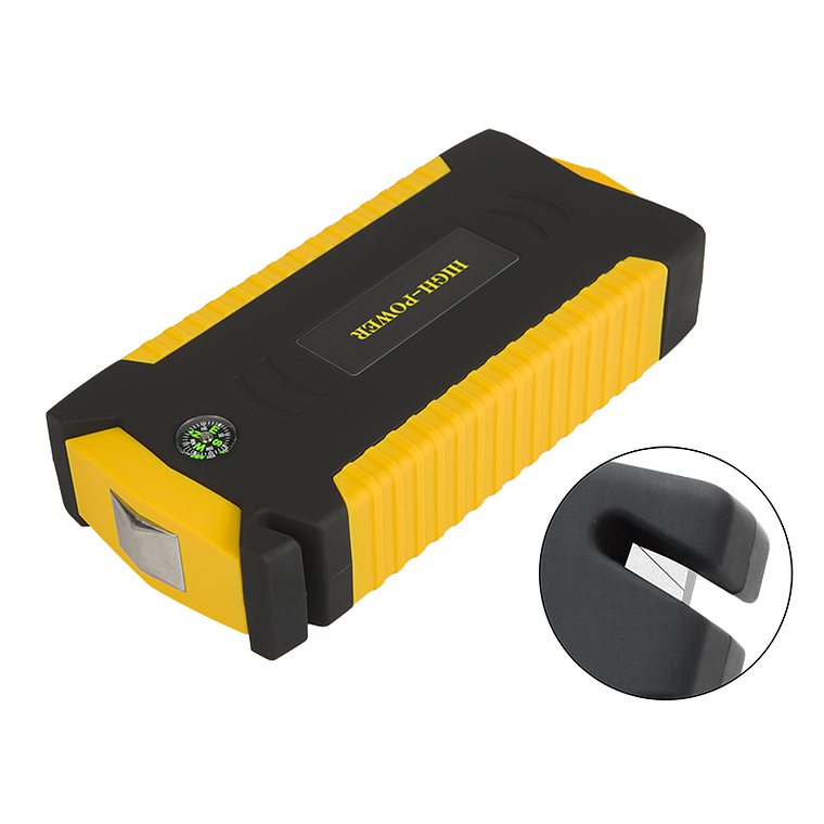 Arrancador de Baterias Auto (16 Amp.) c/ 4 USB, LEDs Emergência, Ficha Isqueiro - (JS-19) - BLOW 3