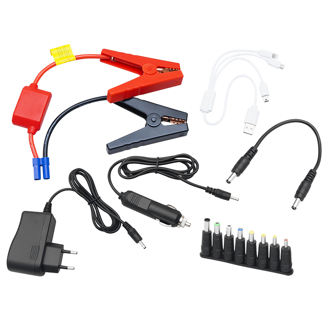 Arrancador de Baterias Auto (16 Amp.) c/ 4 USB, LEDs Emergência, Ficha Isqueiro - (JS-19) - BLOW 4