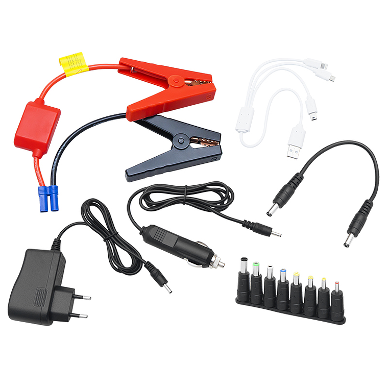 Arrancador de Baterias Auto (16 Amp.) c/ 4 USB, LEDs Emergência, Ficha Isqueiro - (JS-19) - BLOW 4