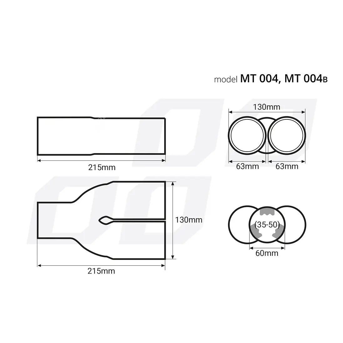 Punta Doble de Acero Inoxidable - MT 004 4