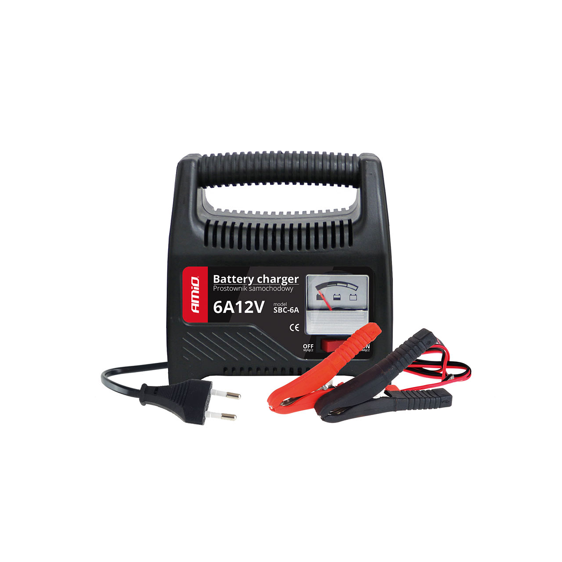 Battery Charger with Indicator 6A 12V - AMiO SBC-6A 1