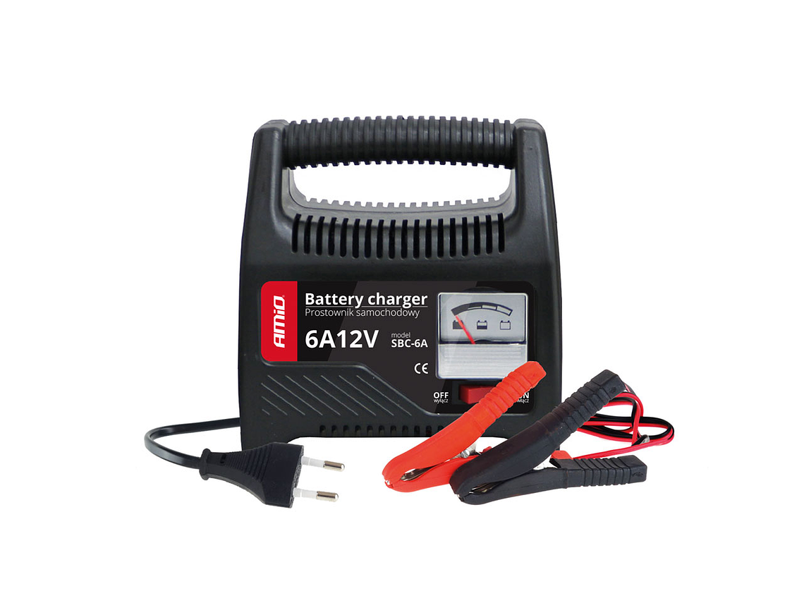 Battery Charger with Indicator 6A 12V - AMiO SBC-6A 1