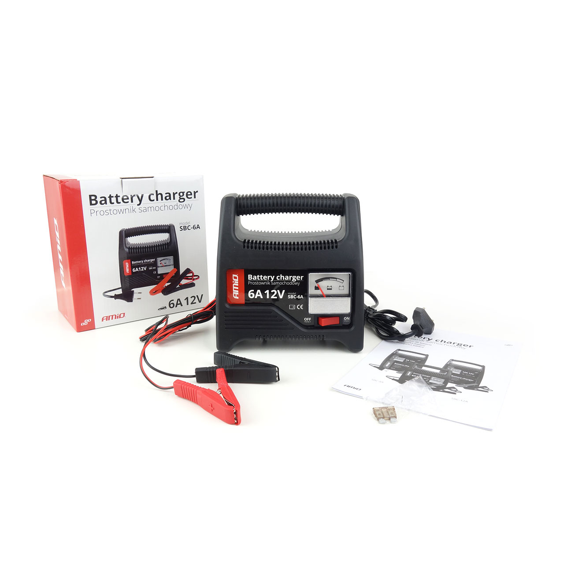 Battery Charger with Indicator 6A 12V - AMiO SBC-6A 2