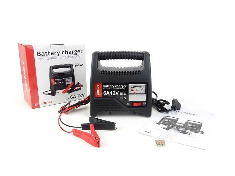 Battery Charger with Indicator 6A 12V - AMiO SBC-6A 2