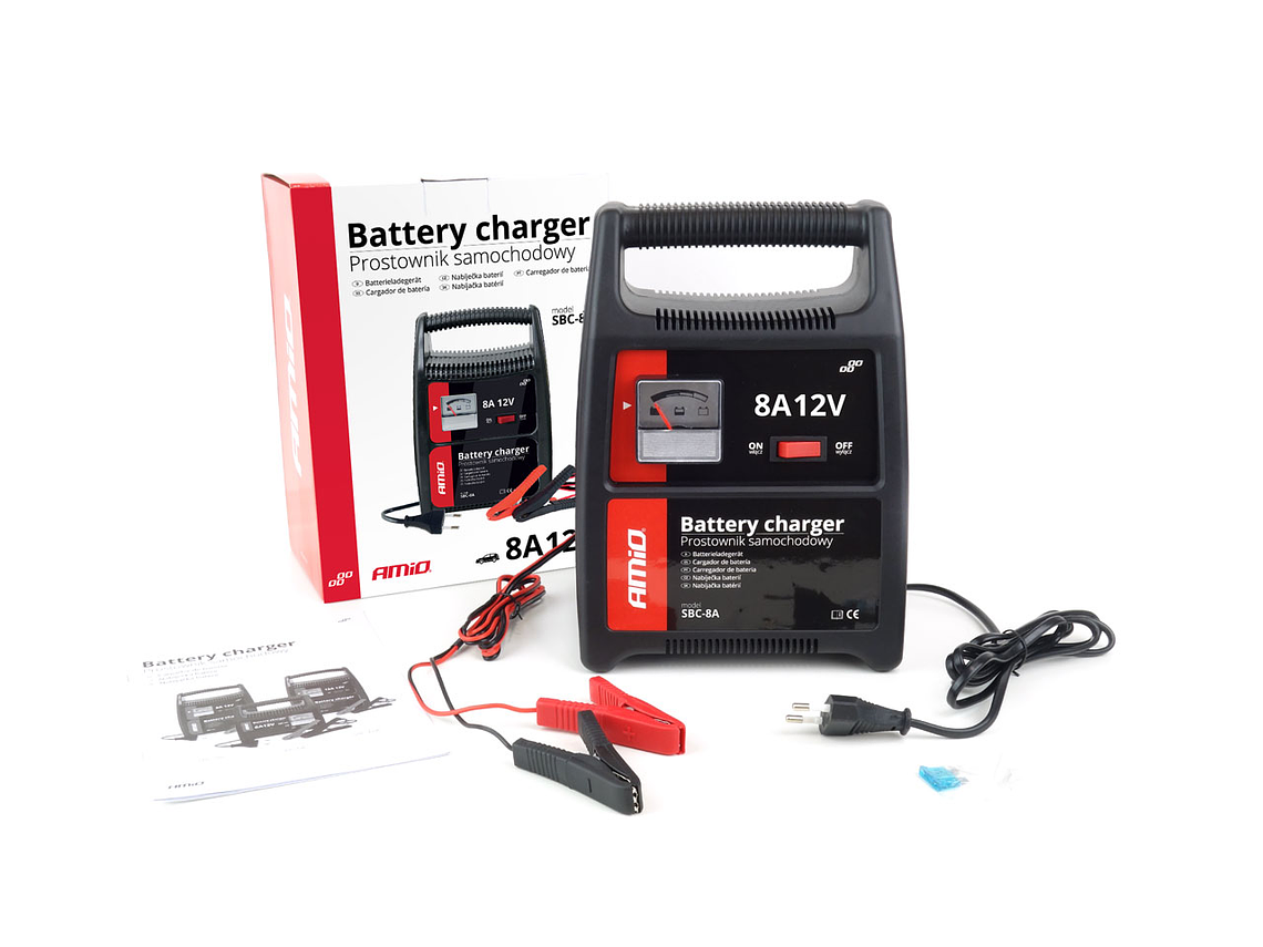 Battery Charger with Indicator 8A 12V - AMiO 02086 2