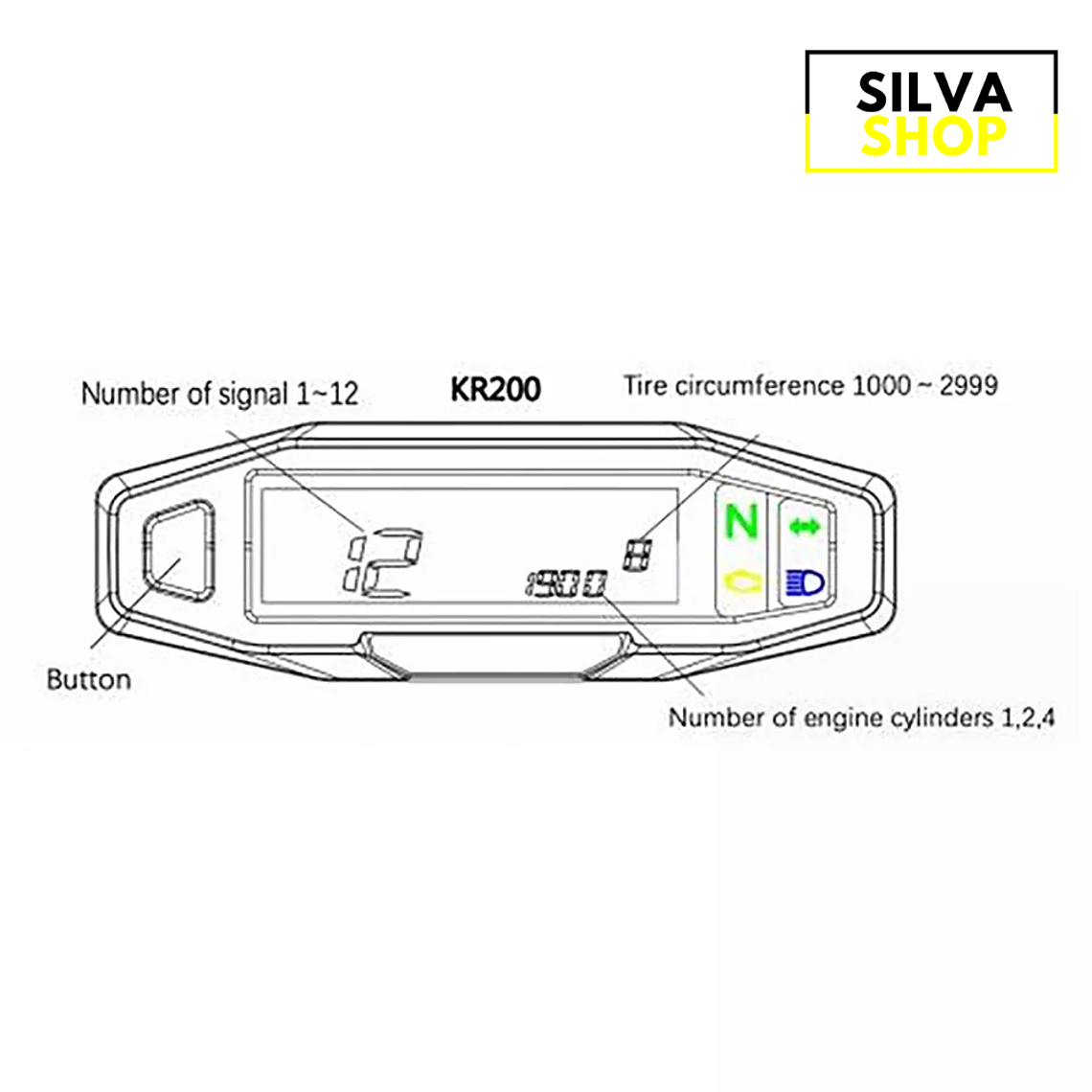 Velocímetro para Mota Universal 6