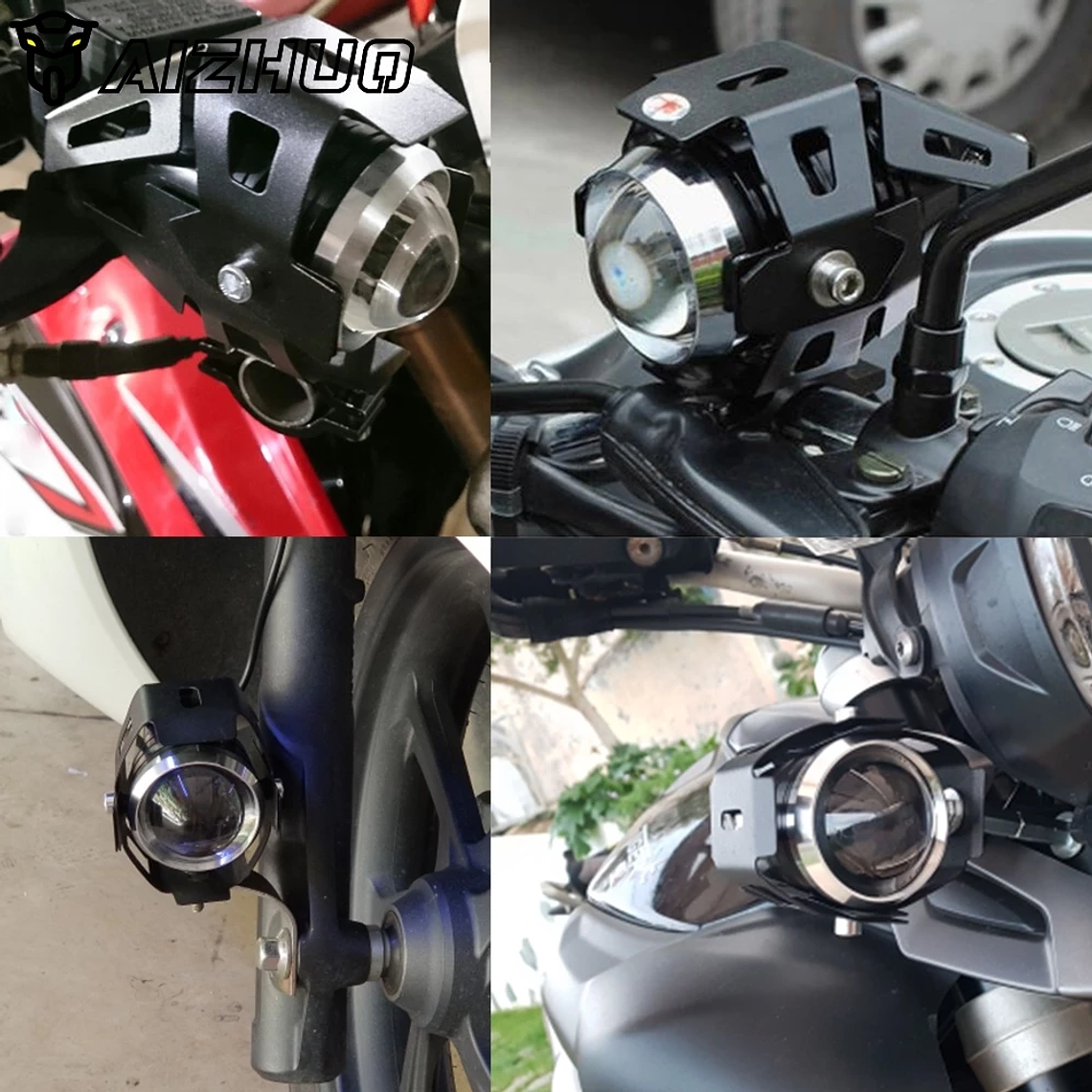 Faróis Auxiliares LED c/ Interruptor para Motas 4