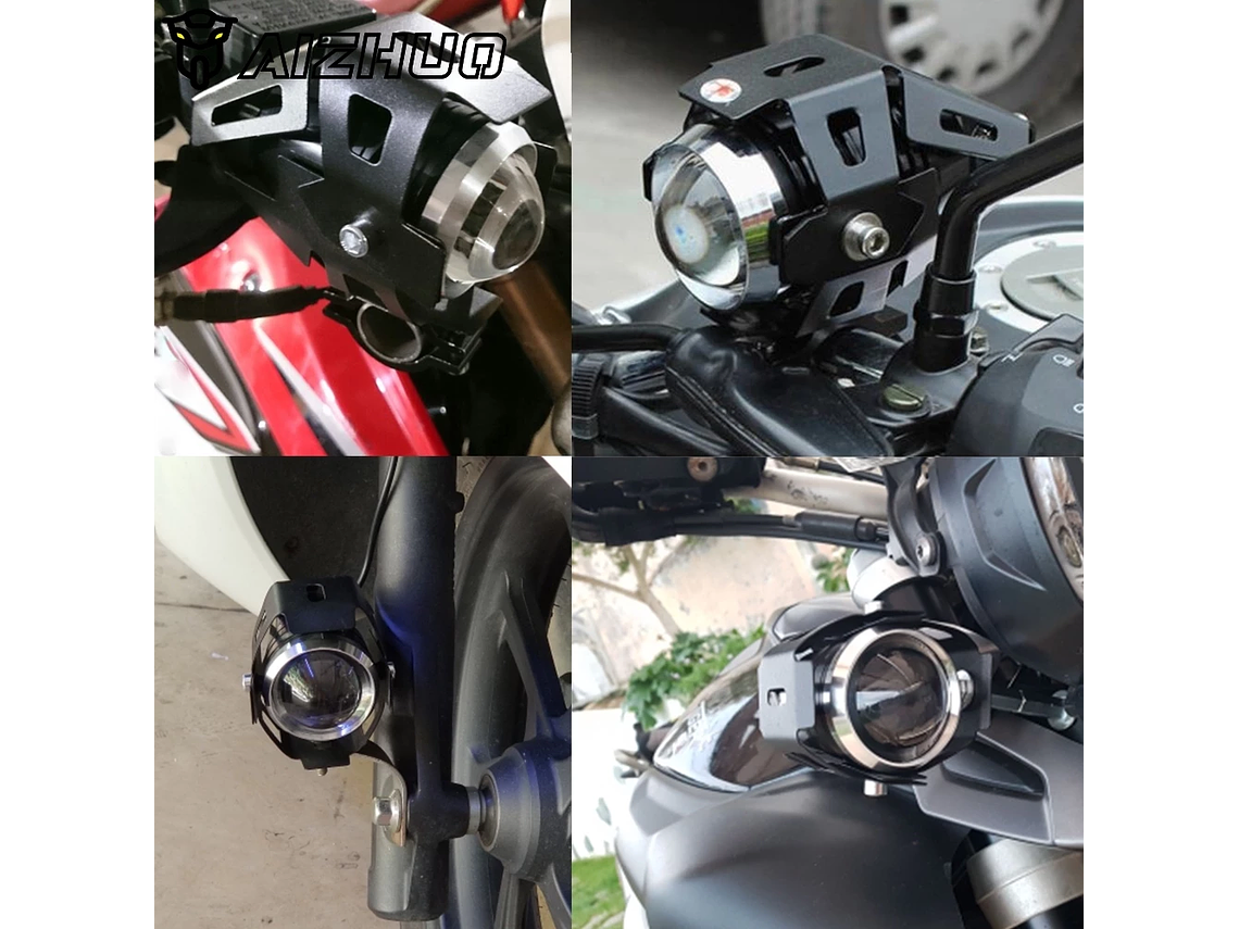 Faróis Auxiliares LED c/ Interruptor para Motas 4