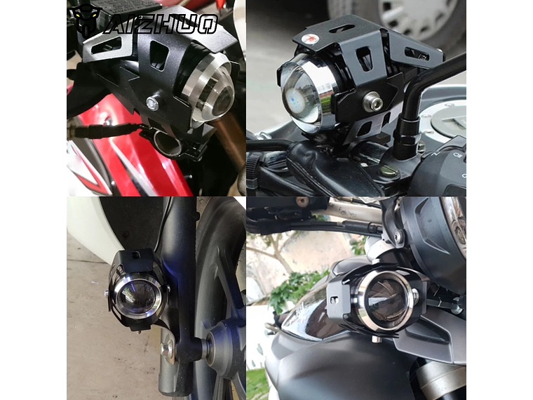 Faróis Auxiliares LED c/ Interruptor para Motas 4