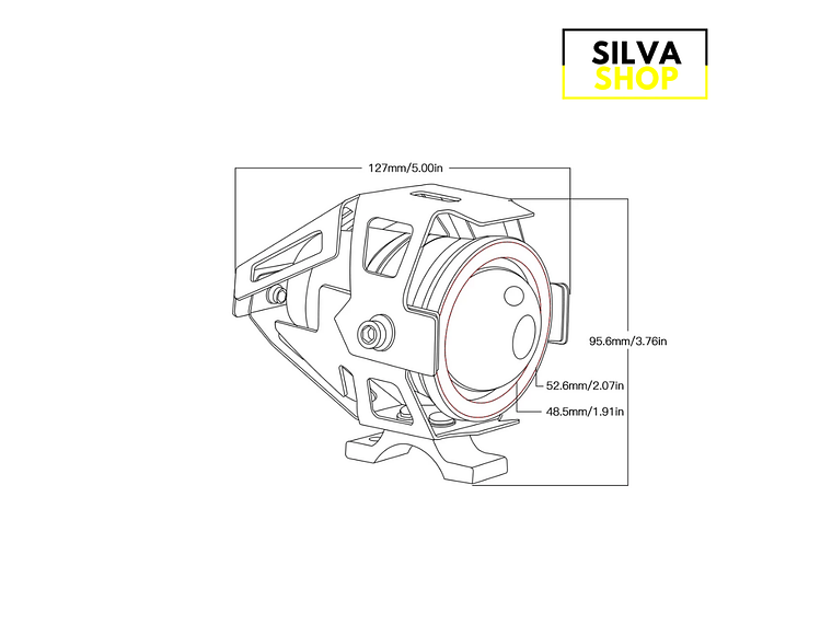Faróis Auxiliares LED c/ Interruptor para Motas 5