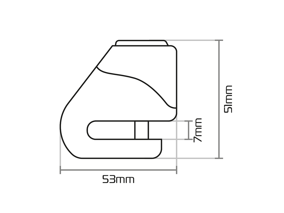 Candado de disco antirrobo Oxford XD5 3