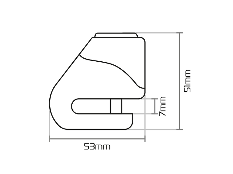 Candado de disco antirrobo Oxford XD5 3