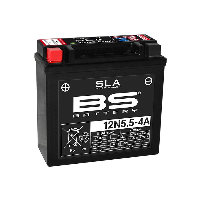 Batería 12V 5.8Ah 12N5.5-4A - Batería BS 1