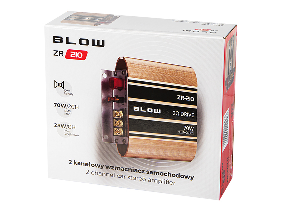  Amplificador de Áudio 2x70W - Blow ZR210 3