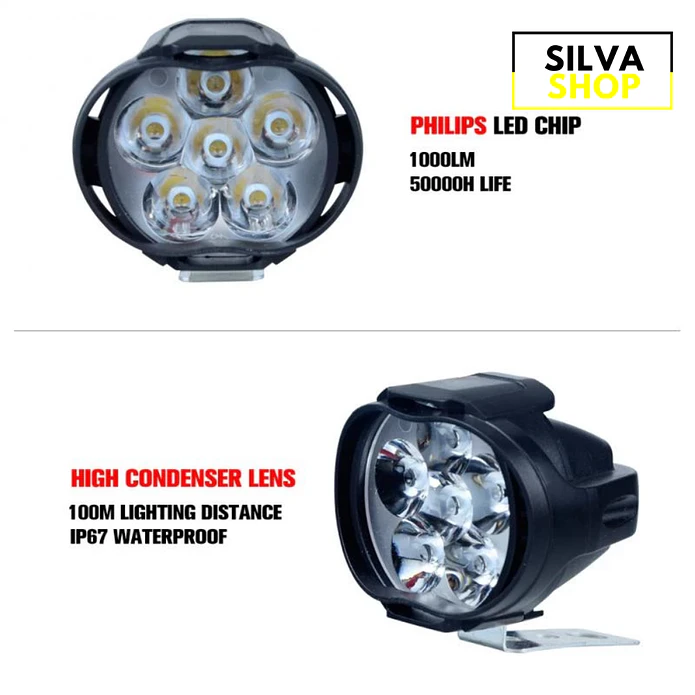 Faros Auxiliares para Moto con Interruptor 2