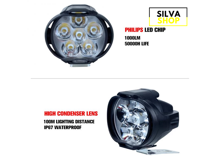 Auxiliary Headlights for Motorcycle with Switch 2