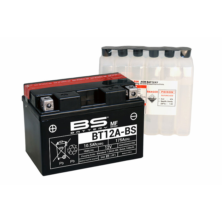 12V 10Ah BT12A-BS Battery - BS Battery  1