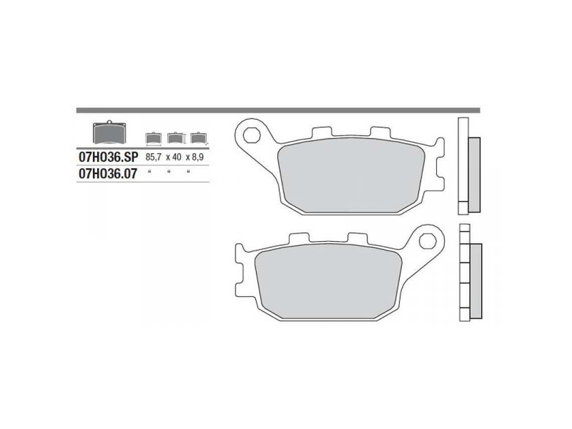 Brembo Sintered Brake Pads 07HO36SP 2