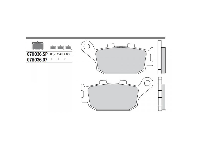 Brembo Sintered Brake Pads 07HO36SP 2