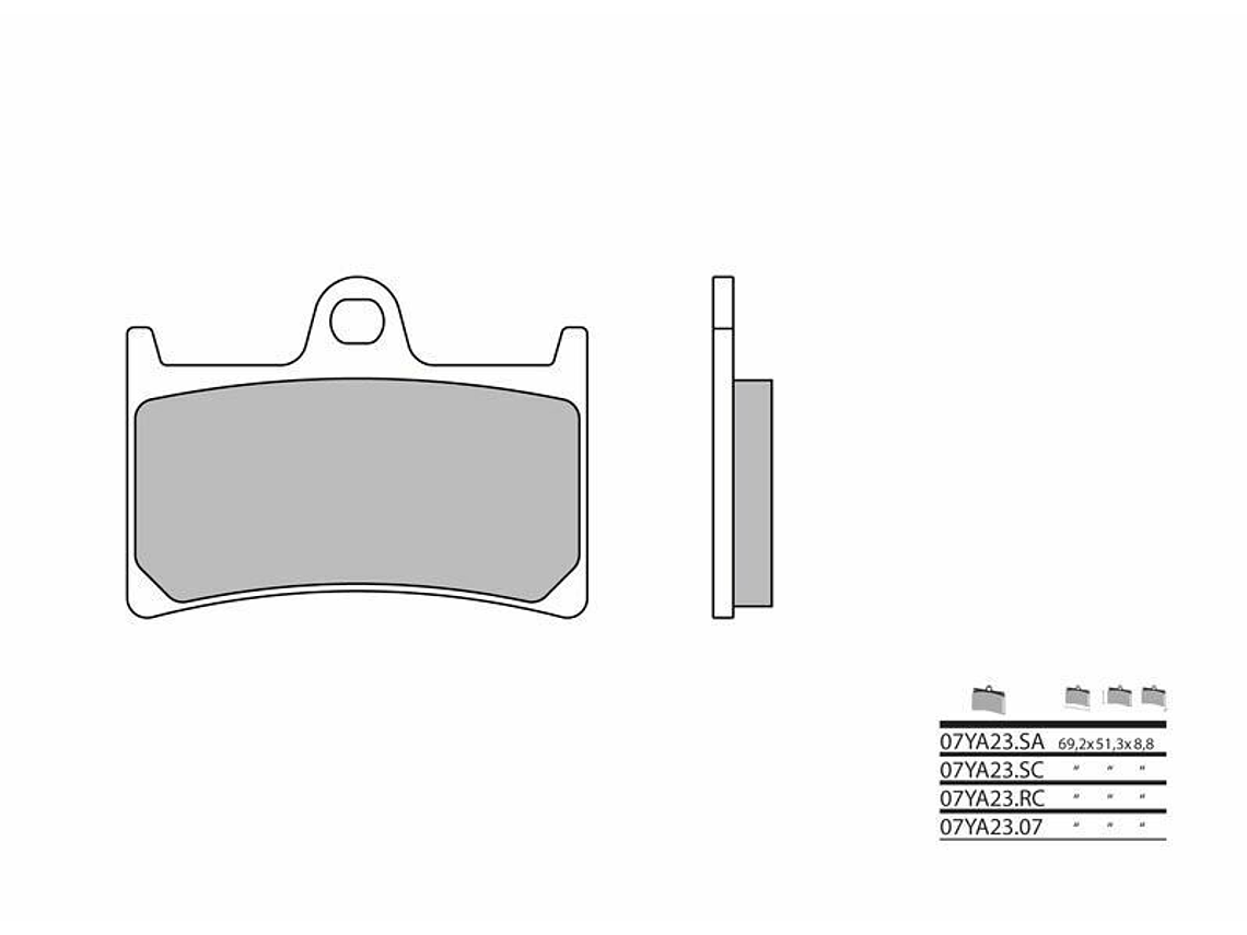 Pastillas de Freno Sinterizadas Brembo Yamaha 07YA23SA 2