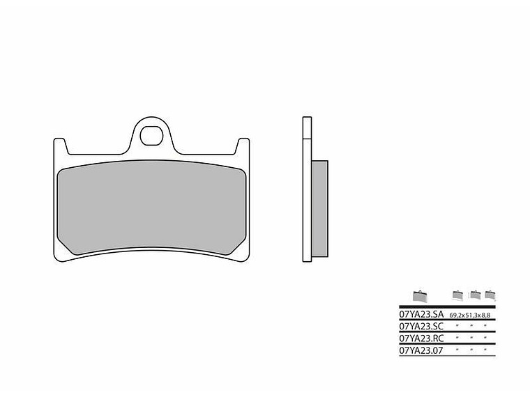Pastillas de Freno Sinterizadas Brembo Yamaha 07YA23SA 2