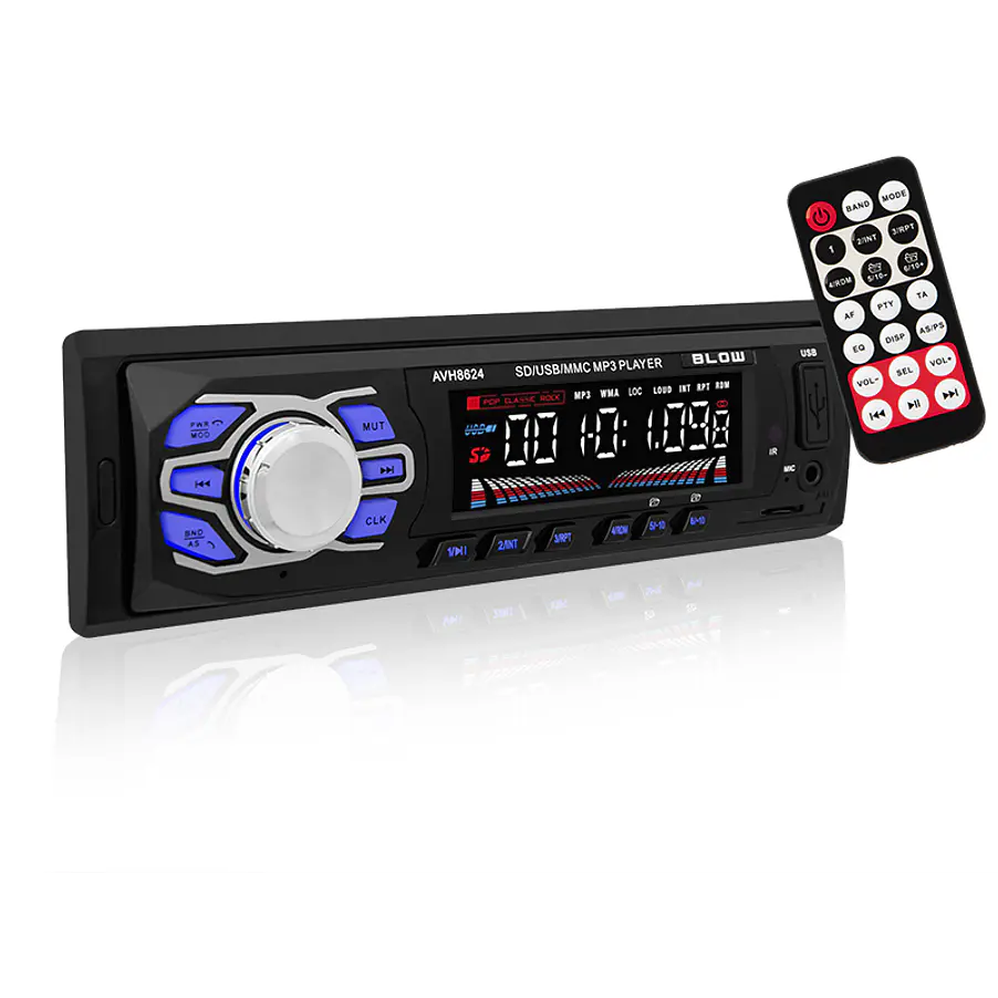 Radio de coche RDS MP3 4x45W con FM/MMC/SD/USB/AUX/BLUETOOTH + Mando a distancia - AVH-8624 1