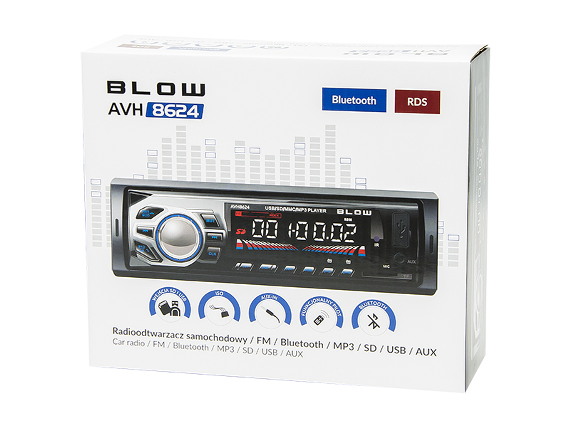 Autorrádio RDS MP3 4x45W c/ FM/MMC/SD/USB/AUX/BLUETOOTH + Comando - AVH-8624 4