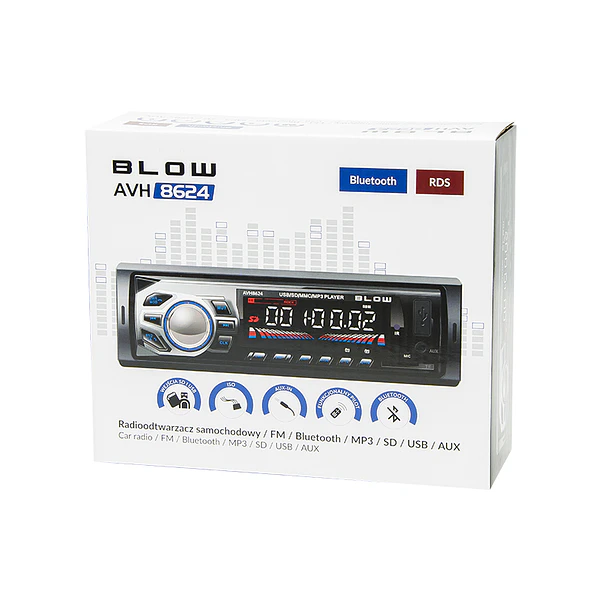 Radio de coche RDS MP3 4x45W con FM/MMC/SD/USB/AUX/BLUETOOTH + Mando a distancia - AVH-8624 4