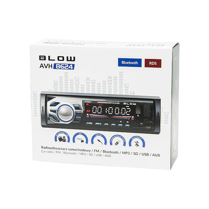RDS MP3 4x45W car radio with FM/MMC/SD/USB/AUX/BLUETOOTH + Remote Control - AVH-8624 4