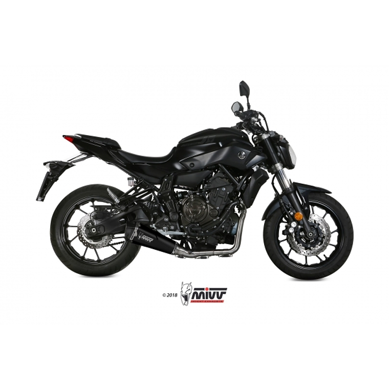MIVV Deltarace Stainless Steel Exhaust Black Yamaha MT-07 2014-2020 1