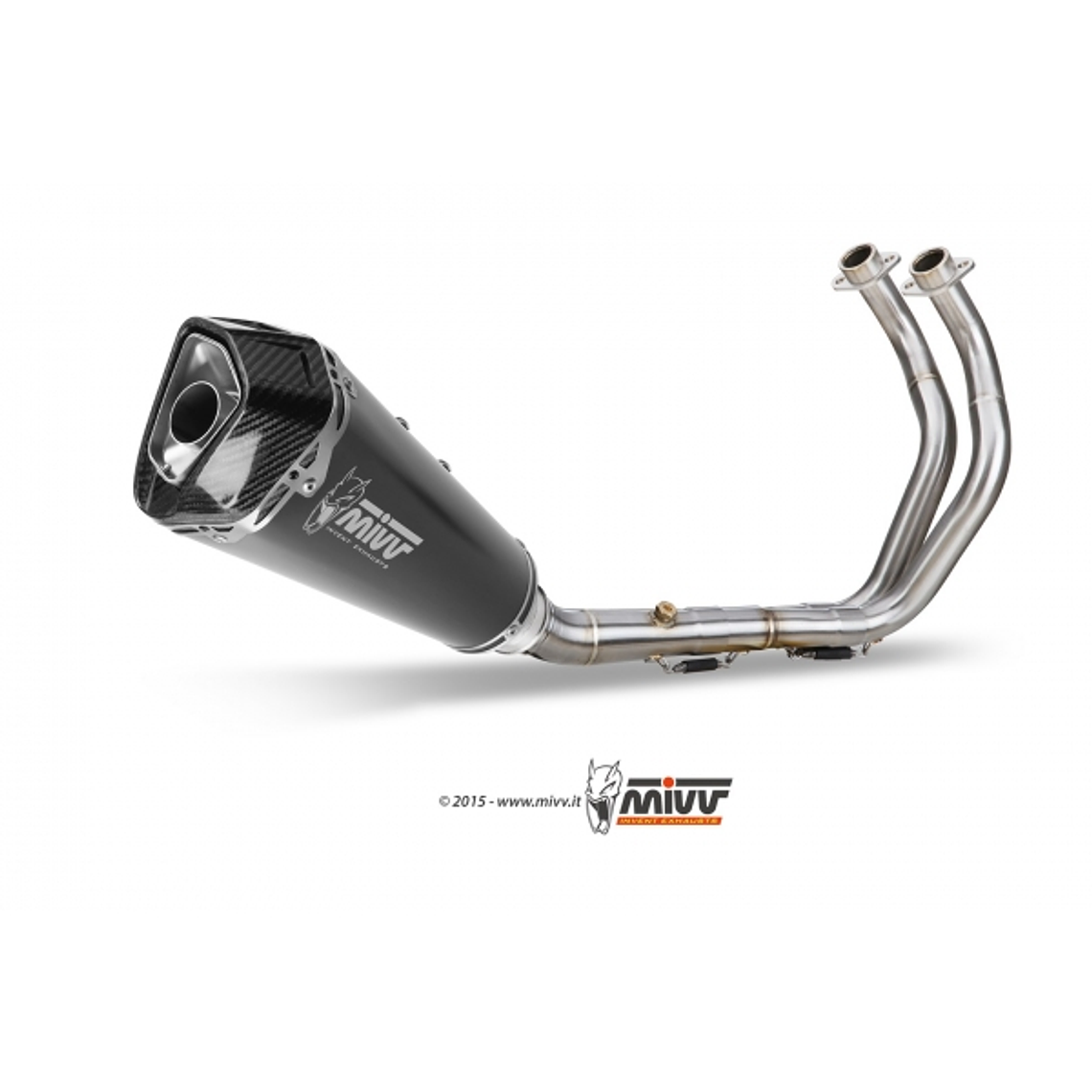 MIVV Deltarace Stainless Steel Exhaust Black Yamaha MT-07 2014-2020 3