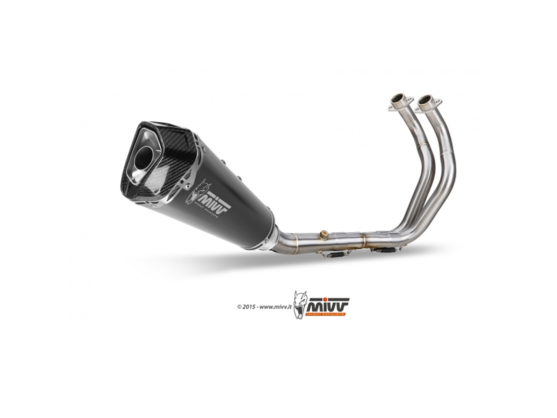 MIVV Deltarace Stainless Steel Exhaust Black Yamaha MT-07 2014-2020 3