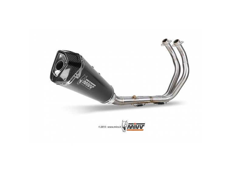 MIVV Deltarace Stainless Steel Exhaust Black Yamaha MT-07 2014-2020 3