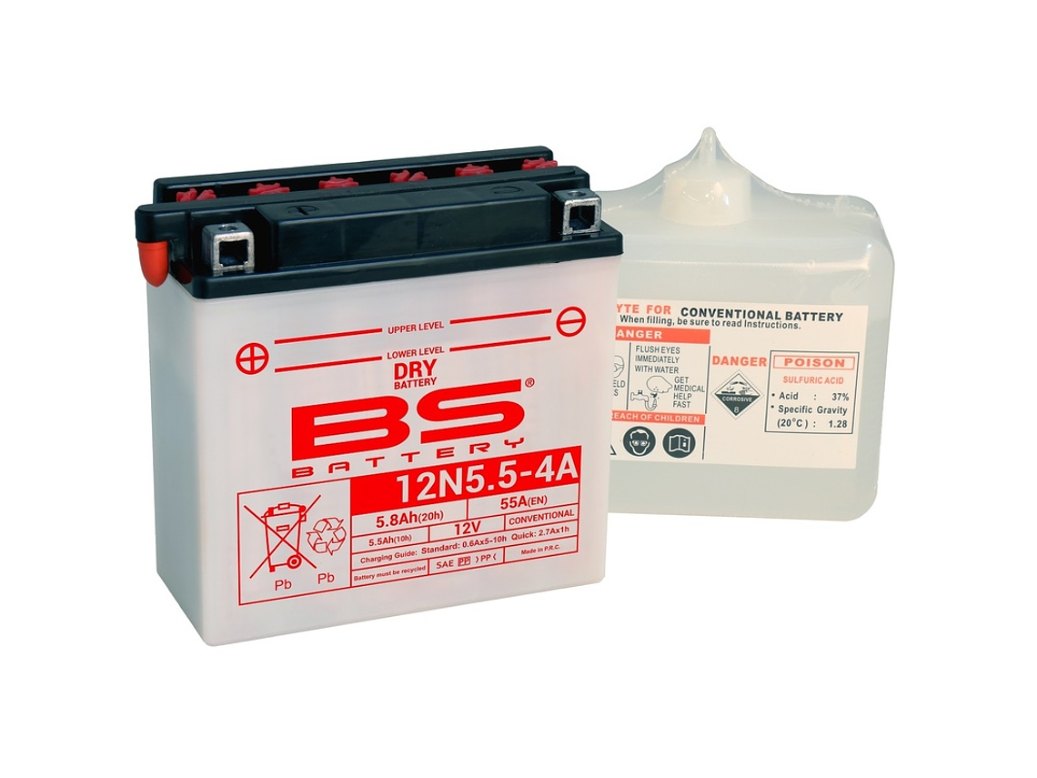 Bateria 12V 5,8Ah 12N5.5-4A - BS Battery 1