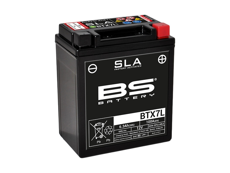 Battery 12V 6.3Ah SLA BTX7L (FA) - BS Battery 1